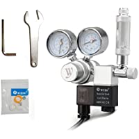 Weehey Voltaje de Salida de 12V Acuario Regulador de CO2 Regulador de presión de CO2 con solenoide Gran medidor de…